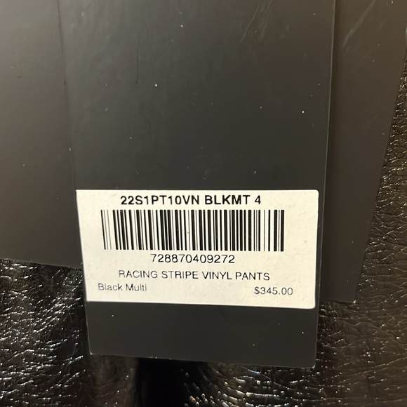 Cynthia Rowley Racing Stripe Black Vinyl Pants - Picture 5 of 8